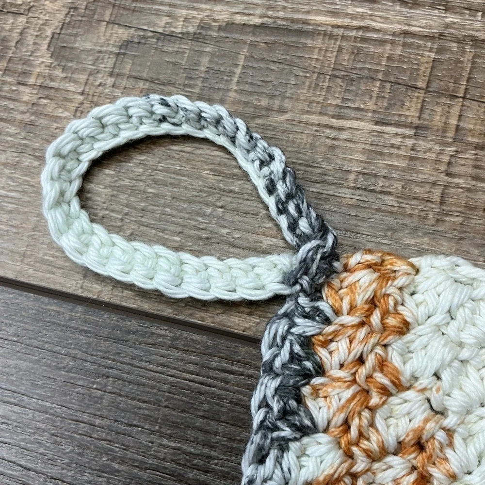 Crochet Dishcloth Washcloth Cotton Yarn Colorful‎ Handcrafted Handmade Hang Loop